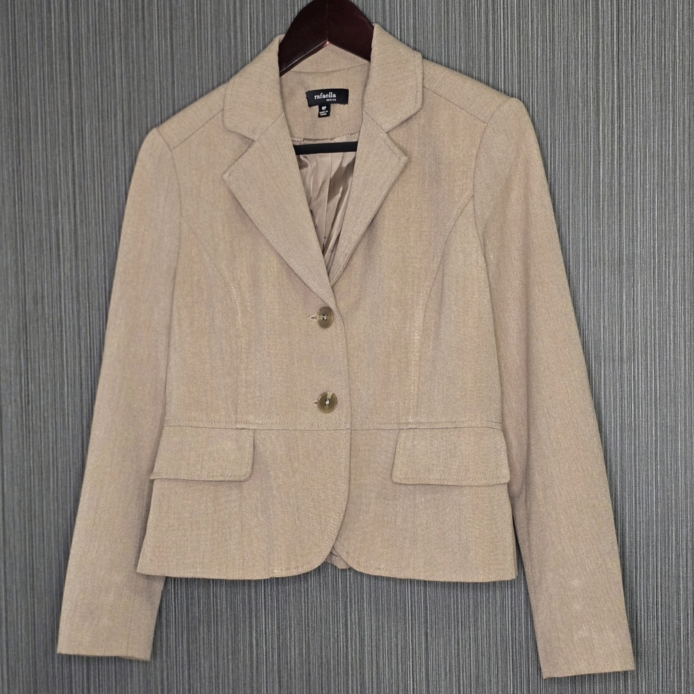Rafaella Petite Women's Beige Blazer, 4P
